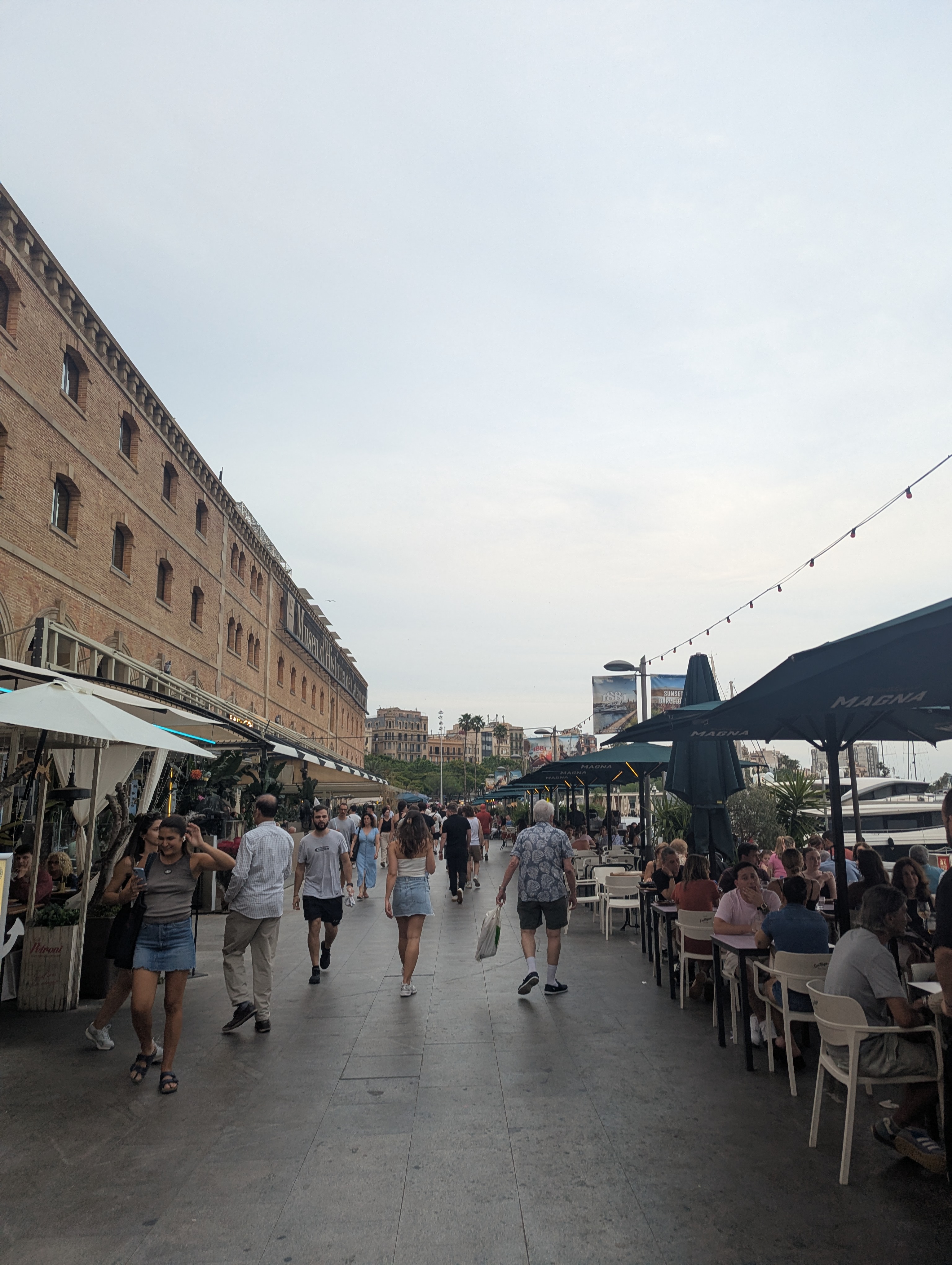 Walking by the port